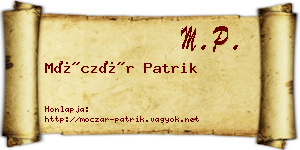 Móczár Patrik névjegykártya