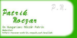 patrik moczar business card