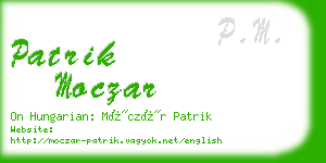 patrik moczar business card